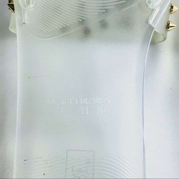 Jelly slide sandal w/ embellished spike trim by Ann More - Picture 5 of 8